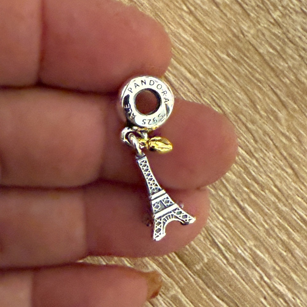 Pandora Silver And Gold Eiffel Tower Charm